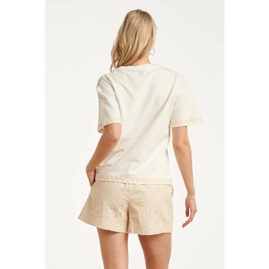 Smashed Lemon Dames t-shirt met golvende afwerking | - Image 2