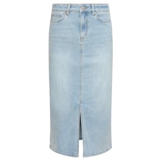 Smashed Lemon Lichtblauwe midi rok met split | - Image 5