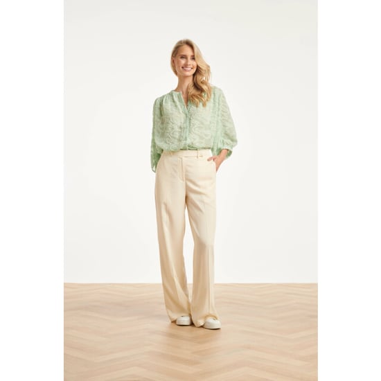 Smashed Lemon Dames zachte wijde pantalon met rechte pijpen | - Image 1