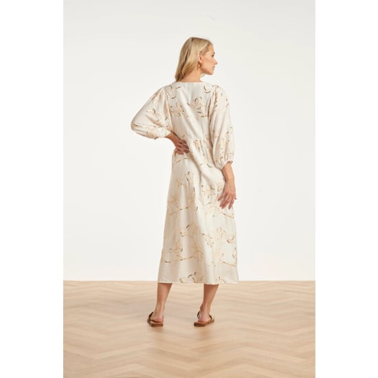 Smashed Lemon Maxi jurk met gouden borduursels en pailletten | - Image 3