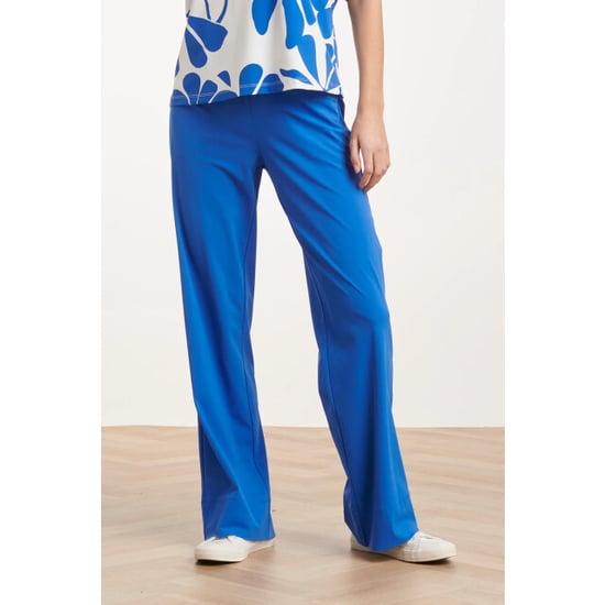 Smashed Lemon Blauwe wide leg broek met hoge taille | - Image 4