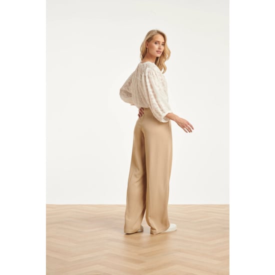 Smashed Lemon Structuur blouse met knoopsluiting en 3/4 mouwen | - Image 2