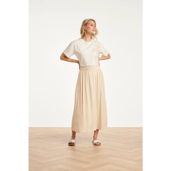 Smashed Lemon Dames rok met elastische taille en midi lengte | - Image 5