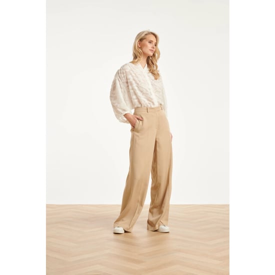 Smashed Lemon Structuur blouse met knoopsluiting en 3/4 mouwen | - Image 4