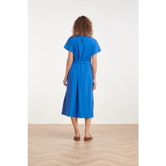 Smashed Lemon Travel midi jurk met ceintuur en korte mouwen | - Image 3