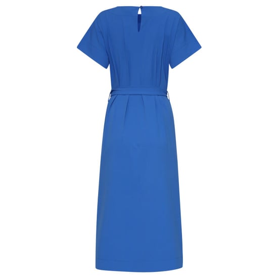 Smashed Lemon Travel midi jurk met ceintuur en korte mouwen | - Image 4
