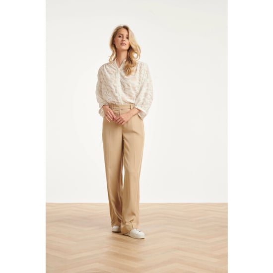 Smashed Lemon Structuur blouse met knoopsluiting en 3/4 mouwen | - Image 6