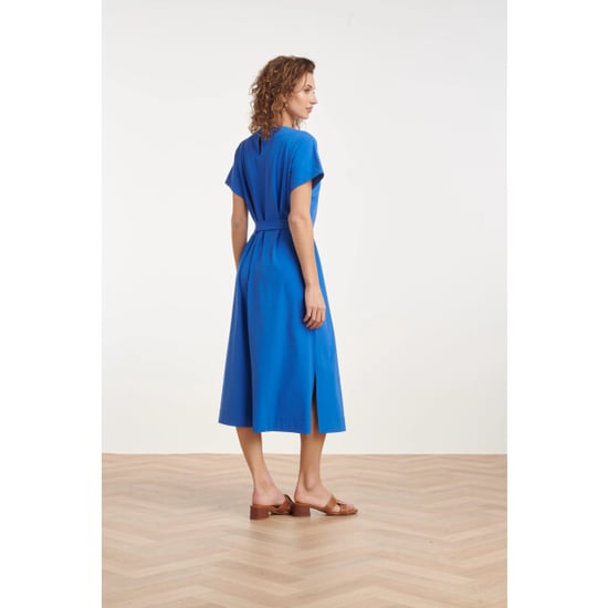 Smashed Lemon Travel midi jurk met ceintuur en korte mouwen | - Image 6