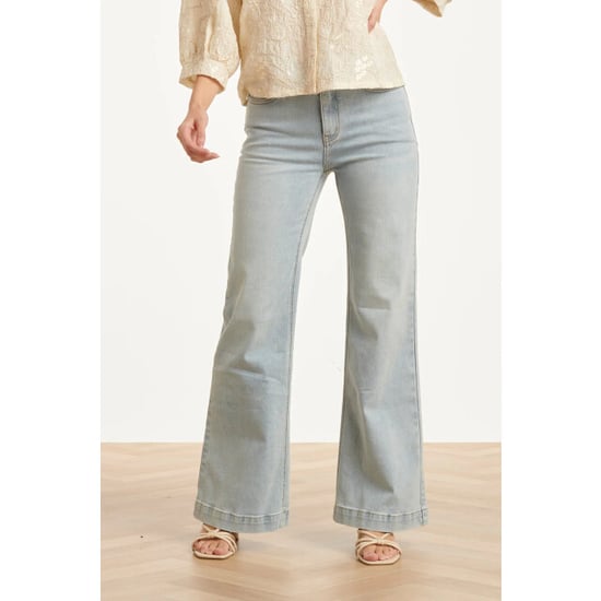 Smashed Lemon Dames flared jeans in lichtblauw | - Image 2