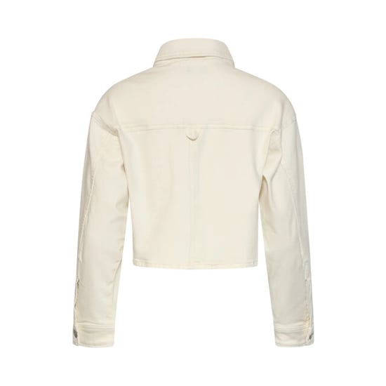 Smashed Lemon Dames cropped denim jack met borstzakken | - Image 4