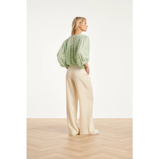Smashed Lemon Structuur blouse met knoopsluiting en 3/4 mouwen | - Image 6