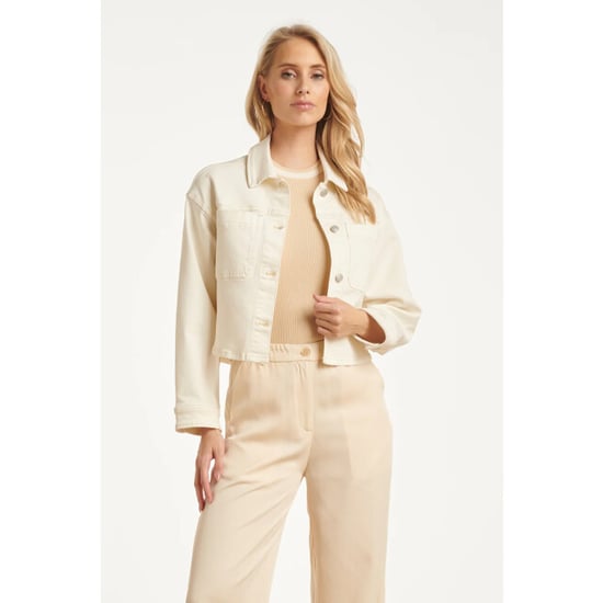 Smashed Lemon Dames cropped denim jack met borstzakken | - Image 5