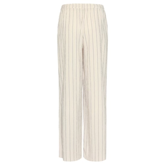 Smashed Lemon Gestreepte broek met ingeweven structuur en elastische tailleband | - Image 6