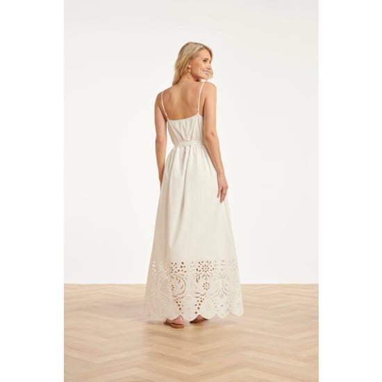 Smashed Lemon Off maxi jurk met broderie en ceintuur | - Image 5