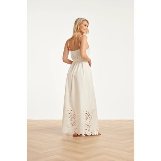 Smashed Lemon Off maxi jurk met broderie en ceintuur | - Image 6