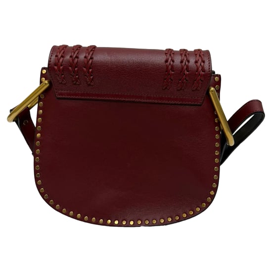 Chloé Small Hudson Crossbody Bag in Burgundy Leather - Image 4