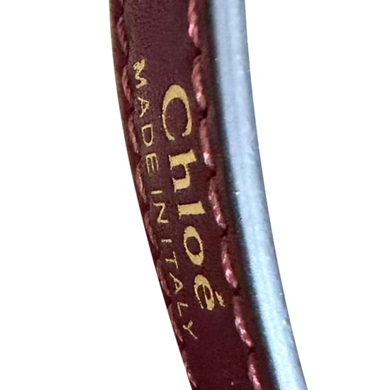 Chloé Small Hudson Crossbody Bag in Burgundy Leather - Image 5