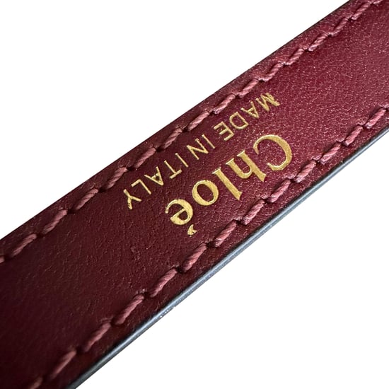 Chloé Small Hudson Crossbody Bag in Burgundy Leather - Image 6