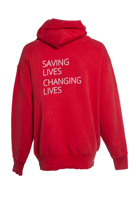Balenciaga, World food program hoodie in red - Image 3