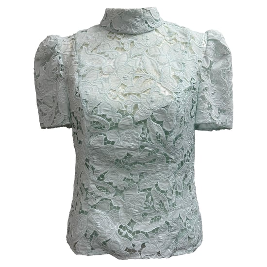 Zimmermann Natura Höghalsad Spetsblus i Mintgrön Polyester - Image 1