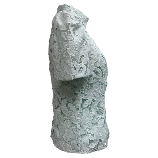 Zimmermann Natura Höghalsad Spetsblus i Mintgrön Polyester - Image 2