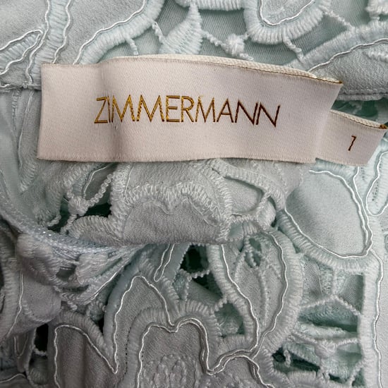 Zimmermann Natura Höghalsad Spetsblus i Mintgrön Polyester - Image 4