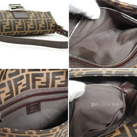 Fendi stoffen schoudertas in baguette-formaat - Image 5