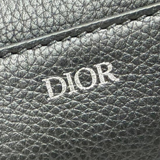 Dior Saddle Messenger Pouch in zwart generfd kalfsleer - Image 2