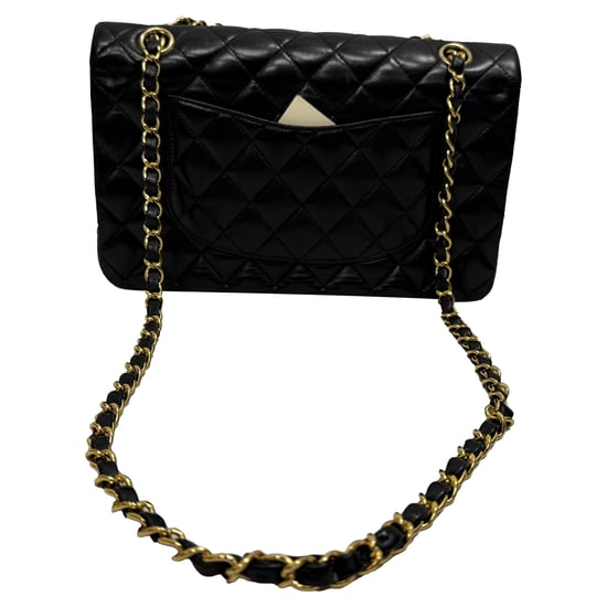 Chanel Medium Classic Double-Flap Shoulder Bag in Black Lamb Leather - Image 3