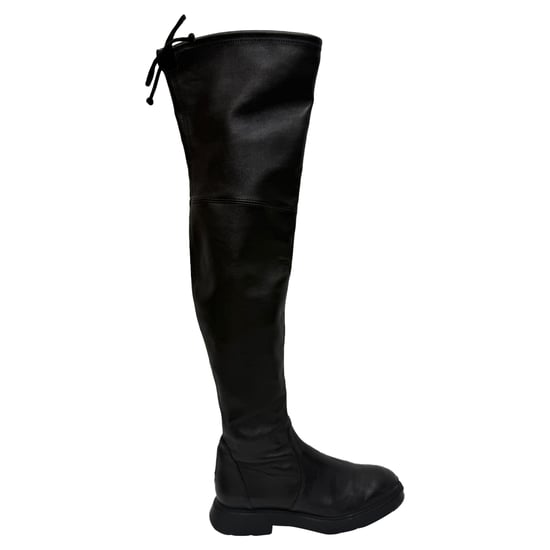 Stuart Weitzman Lowland Over the Knee Boots in Black Leather - Image 1