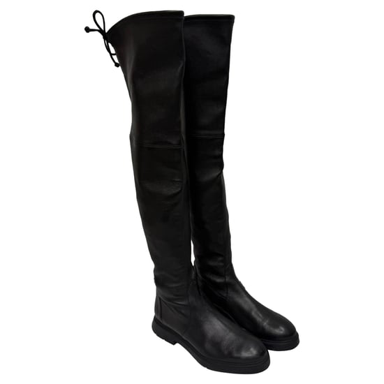 Stuart Weitzman Lowland Over the Knee Boots in Black Leather - Image 5