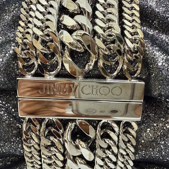 Jimmy Choo Chandra Chain Clutch Bag in Black Shimmer Leather - Image 2