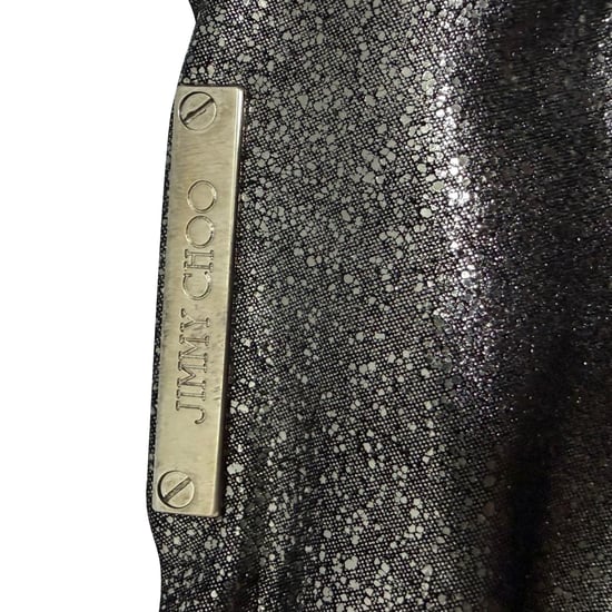 Jimmy Choo Chandra Chain Clutch Bag in Black Shimmer Leather - Image 5