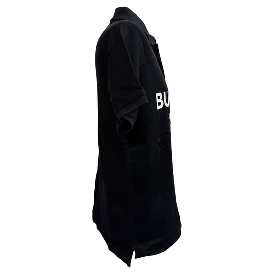 Burberry Luckland Logo Print Polo in Black Cotton - Image 2