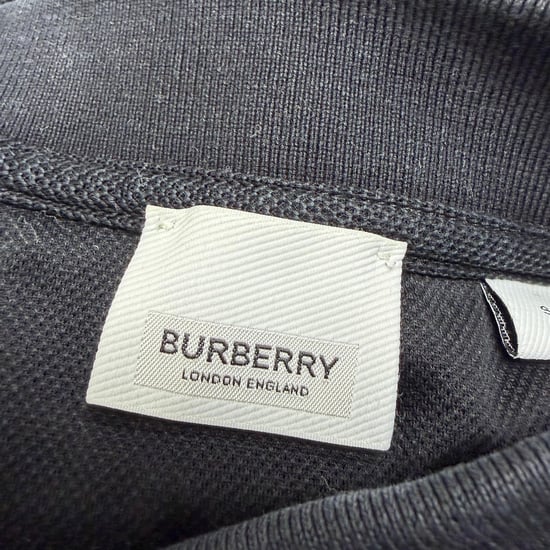 Burberry Luckland Logo Print Polo in Black Cotton - Image 4