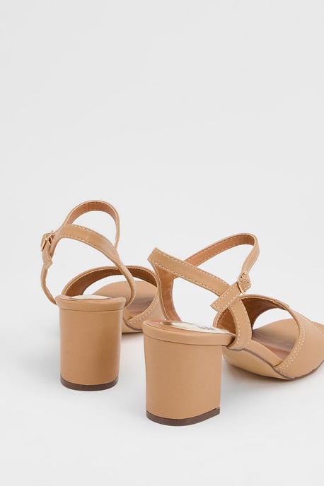 Good For The Sole: Keely Block Heel Faux Leather Ankle Strap Sandals - Image 2