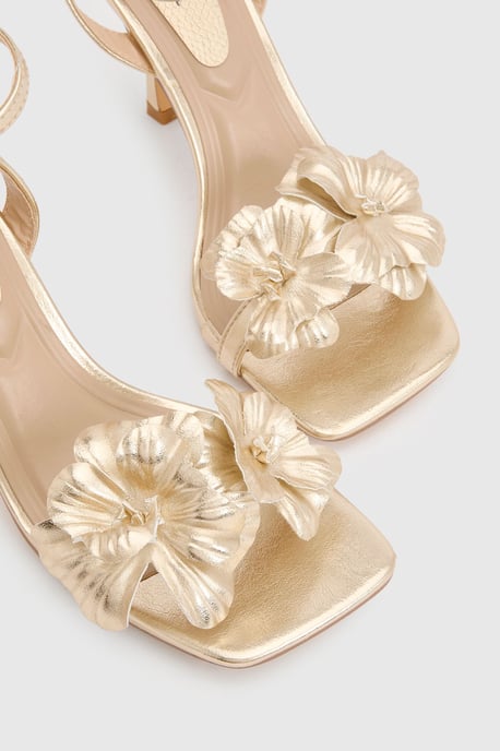 Primrose Faux Leather Corsage High Stiletto Heeled Sandals - Image 3