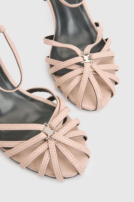 Fellicity Faux Leather Strappy Heeled Sandals - Image 3