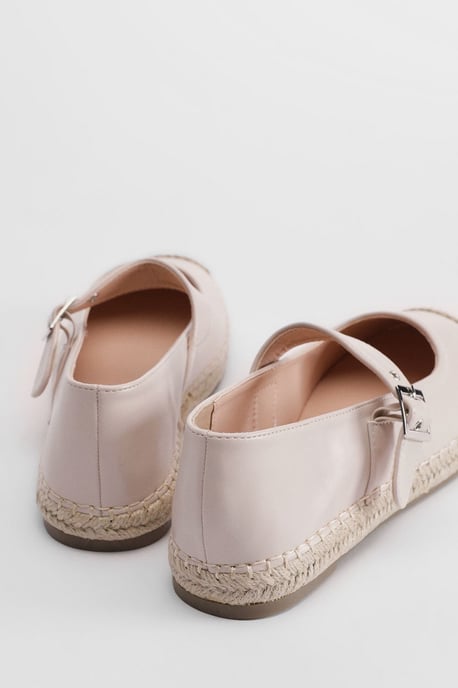 Maxine Faux Leather Mary Jane Espadrille Flats - Image 2