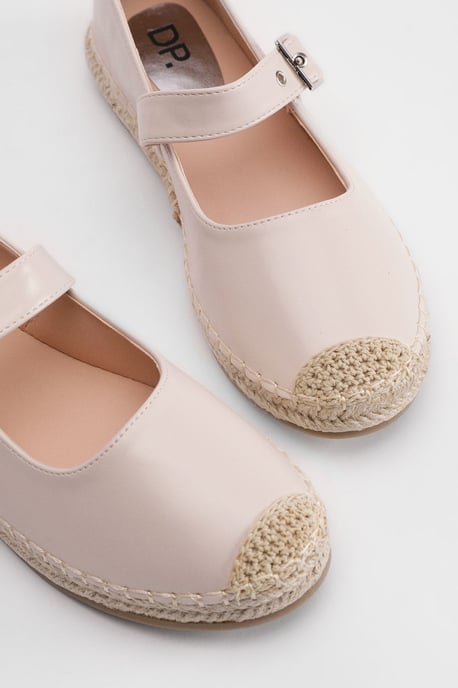 Maxine Faux Leather Mary Jane Espadrille Flats - Image 3