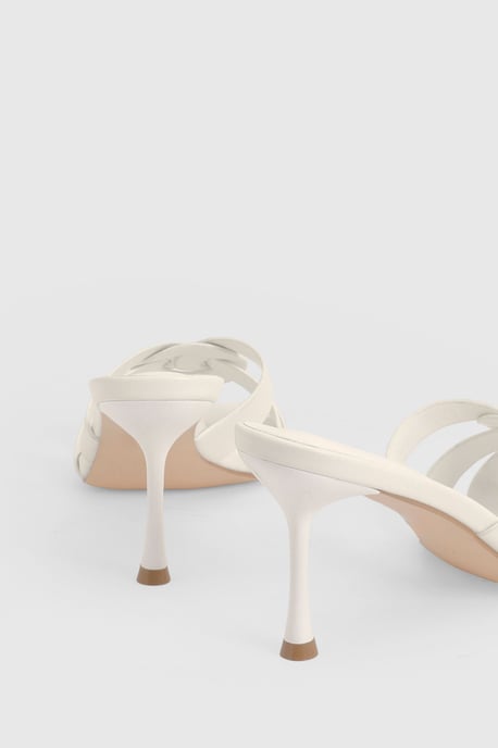 Wide Fit Caged Detail Heeled Mules - Image 4