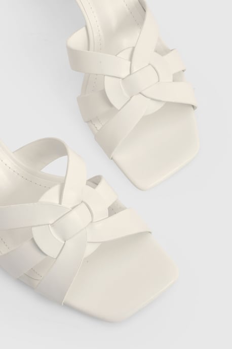 Wide Fit Caged Detail Heeled Mules - Image 5