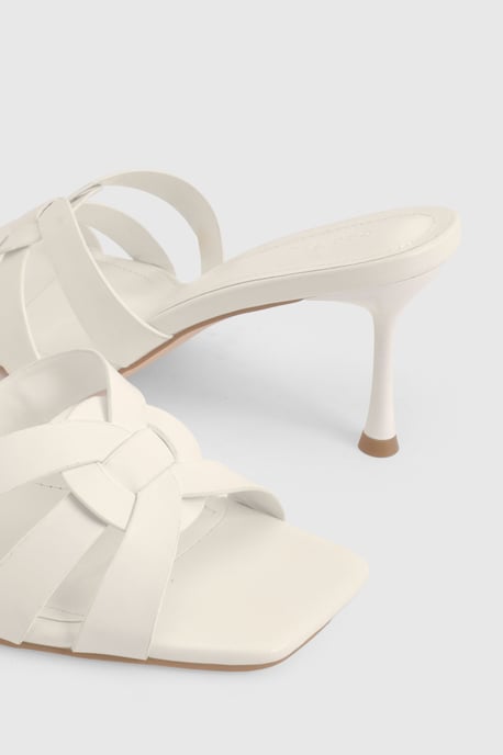 Wide Fit Caged Detail Heeled Mules - Image 6