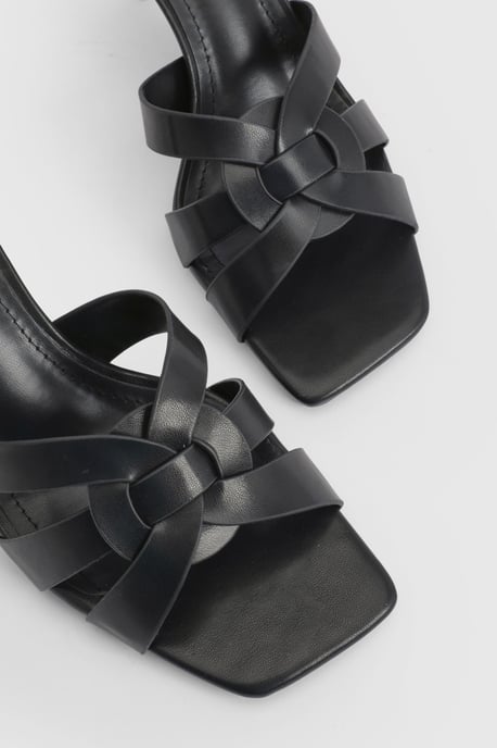 Wide Fit Caged Detail Heeled Mules - Image 5