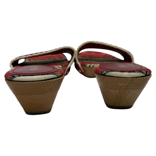 Prada muiltjes met houten patroon in veelkleurig katoen - Image 3
