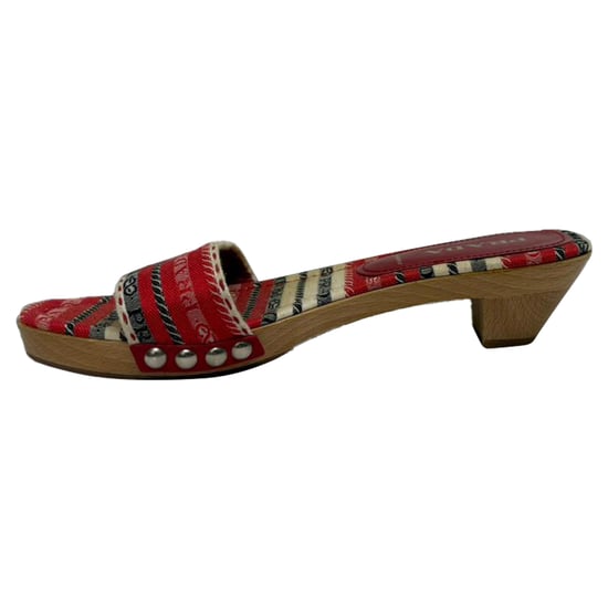 Prada muiltjes met houten patroon in veelkleurig katoen - Image 4