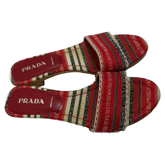 Prada muiltjes met houten patroon in veelkleurig katoen - Image 5