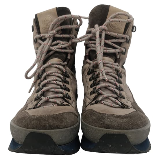Moncler Lace-Up Hiking Boots in Brown Leather and Suede - Image 2