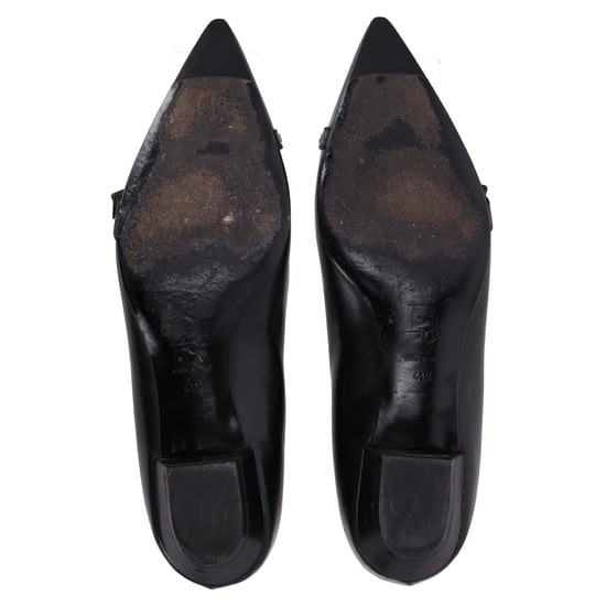 Dior Pointed Toe Ballet Flats in Black Leather - Image 6