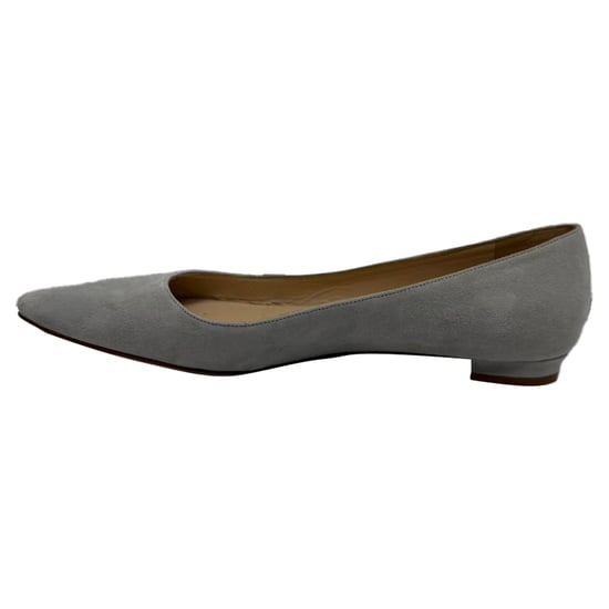 Manolo Blahnik ballerina's met spitse neus in grijs suède - Image 4